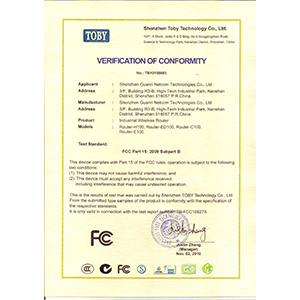 FCC Certificate